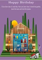Gardening-Birthday Card