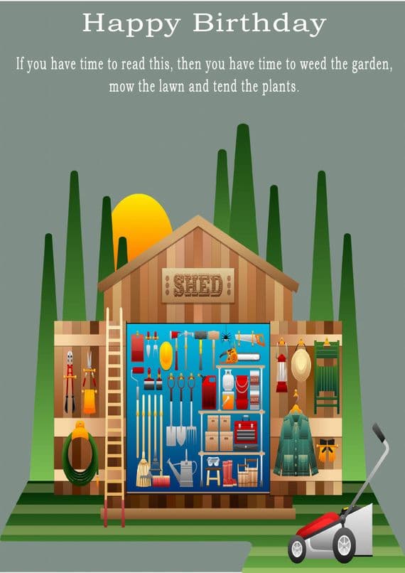 Gardening-Birthday Card