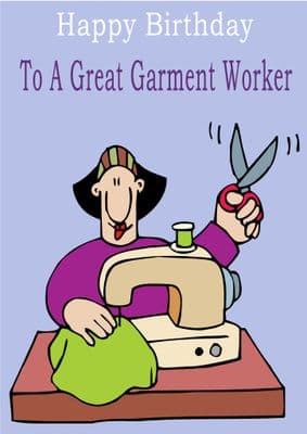 Garment Worker - Greeting Card