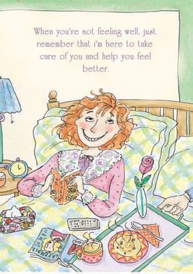 Get Well - Adult - Lady in Bed