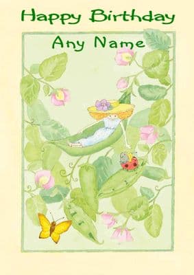 Girl In A Hammock Birthday Card