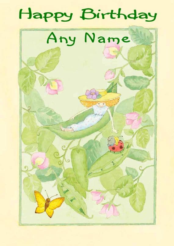 Girl In A Hammock Birthday Card