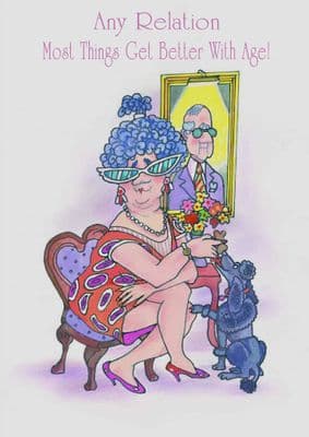 Glamorous Woman Relation Birthday Card