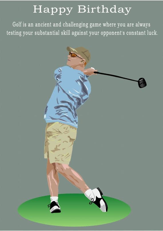 Golf-Birthday Card