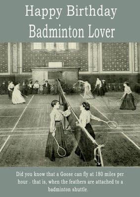 Happy Birthday Badminton Lover - 1