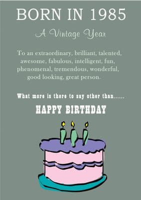 Happy Birthday - Born In 1985