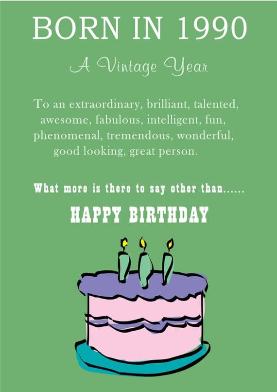 Happy Birthday - Born In 1990