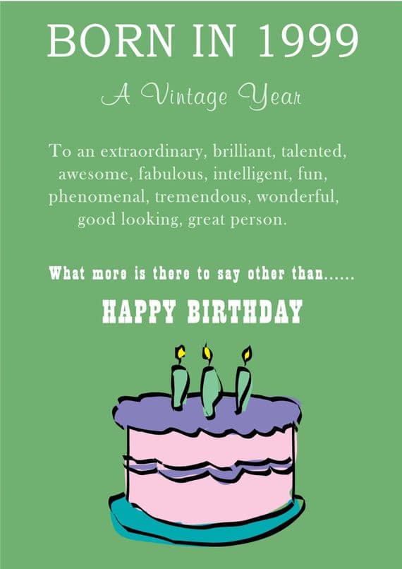 Happy Birthday - Born In 1999