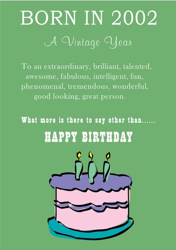 Happy Birthday - Born In 2002