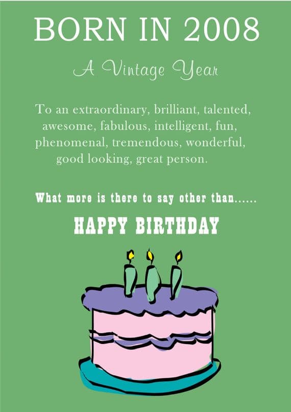Happy Birthday - Born In 2008