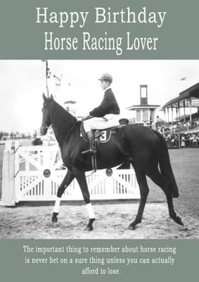 Happy Birthday Horse Racing Lover - 1