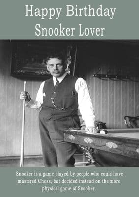 Happy Birthday Snooker Lover - 1