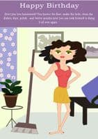 Housework-Birthday Card