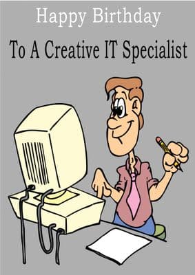 I T Specialist - Greeting Card