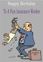 Insurance Worker - Greeting Card