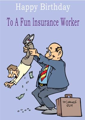 Insurance Worker - Greeting Card