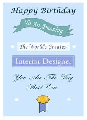 Interior Designer - Birthday Card