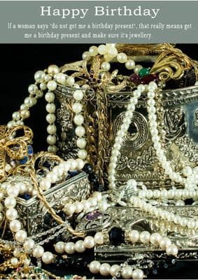 Jewellery-Birthday Card