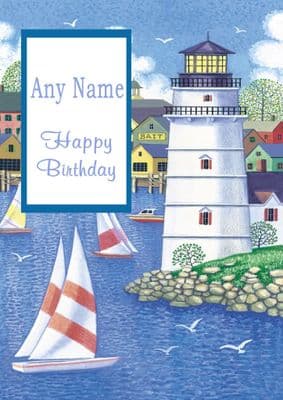 Lighthouse Birthday Card