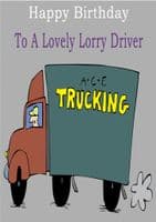 Lorry Driver - Greeting Card