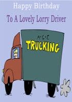 Lorry Driver - Greeting Card