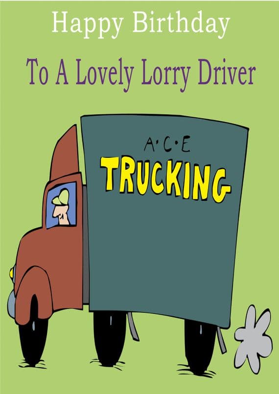 Lorry Driver - Greeting Card