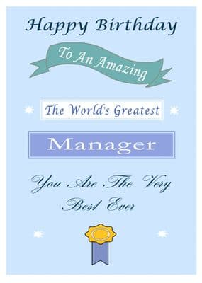 Manager - Birthday Card
