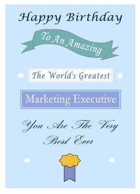 Marketing Executive - Birthday Card