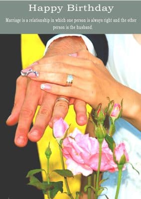 Marriage-Birthday Card