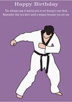 Martial Arts-Birthday Card