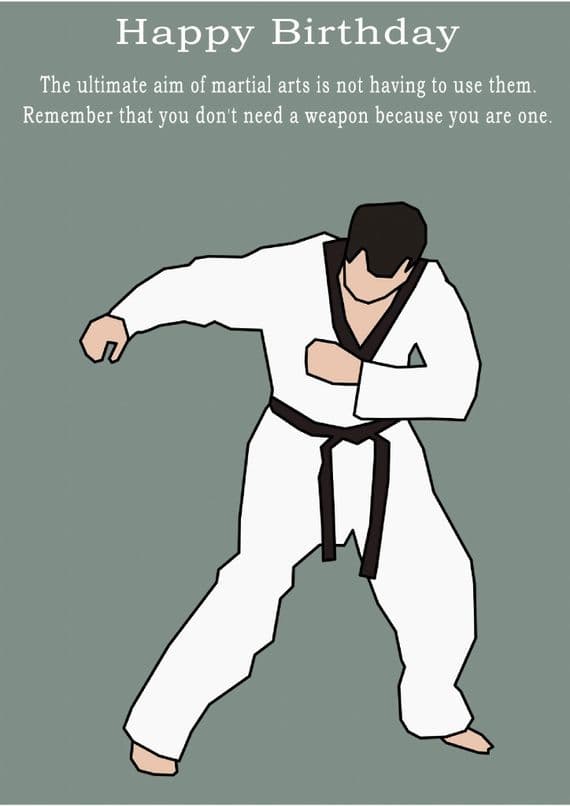 Martial Arts-Birthday Card