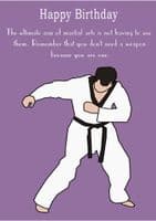Martial Arts-Birthday with quote