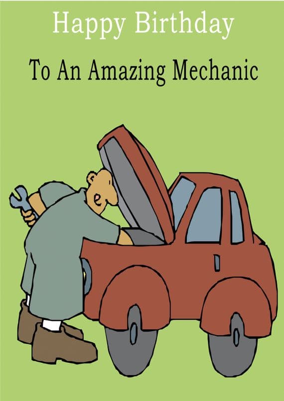 Mechanic - Greeting Card