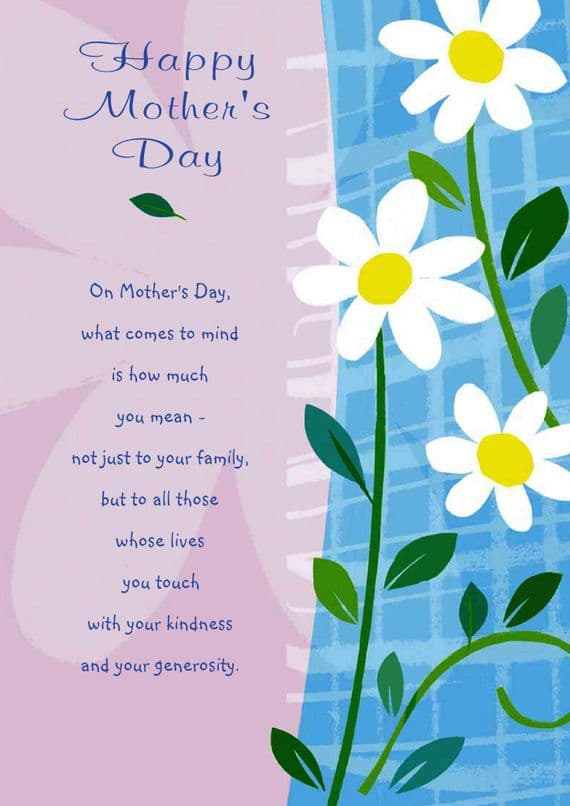 Mother's Day Card-White Daisies Card