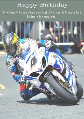 Motorbikes-Birthday Card