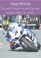 Motorcycle Racing-Birthday with quote