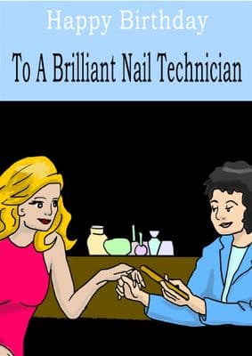 Nail Technician - Greeting Card