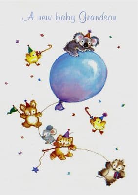New Baby - A Grandson - Balloon and Animals
