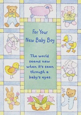 New Baby - Boy - Animals Collage