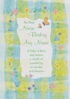 New Baby - Boy or Girl - Floral Border