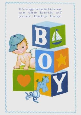 New Baby - Boy - Spelling Blocks