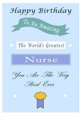 Nurse - Birthday Card