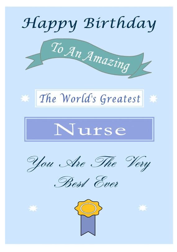 Nurse - Birthday Card
