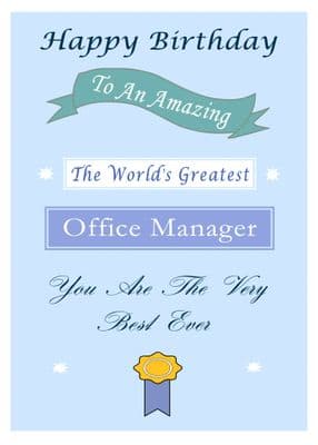 Office Manager - Birthday Card