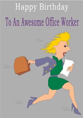 Office Worker - Greeting Card