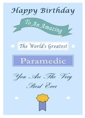 Paramedic - Birthday Card