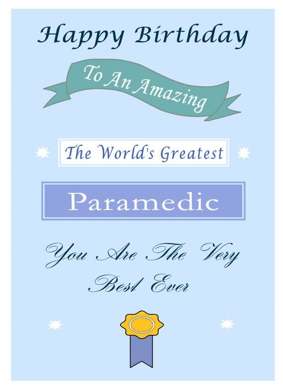 Paramedic - Birthday Card