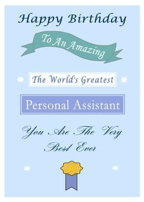 Personal Assistant - Birthday Card