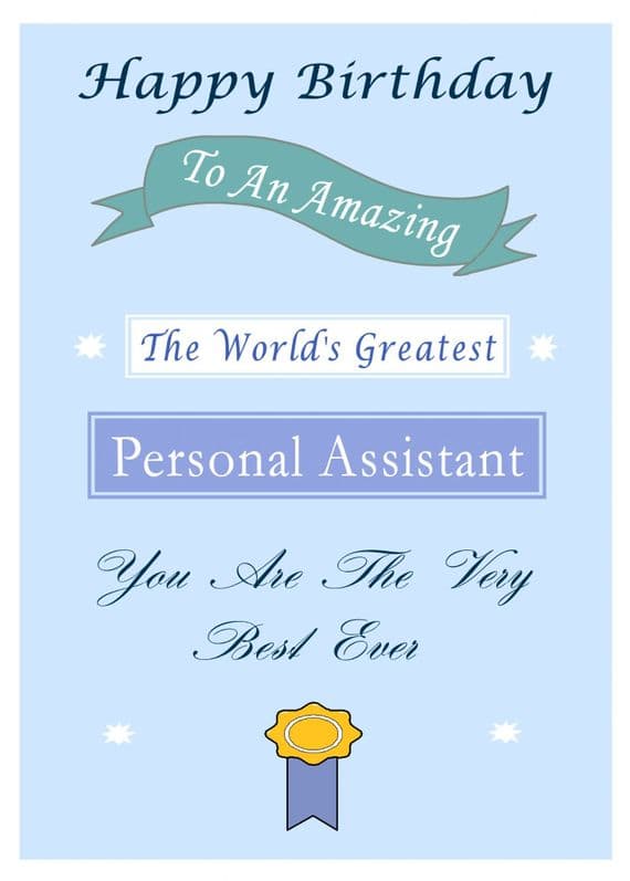 Personal Assistant - Birthday Card