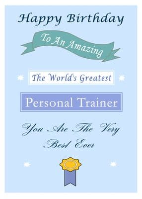 Personal Trainer - Birthday Card